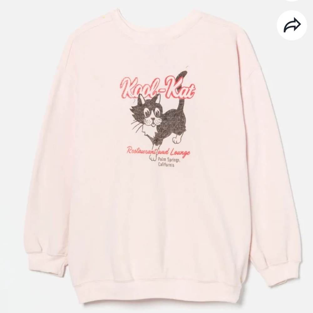 Upcycled "Kool Kat" Sweatshirt